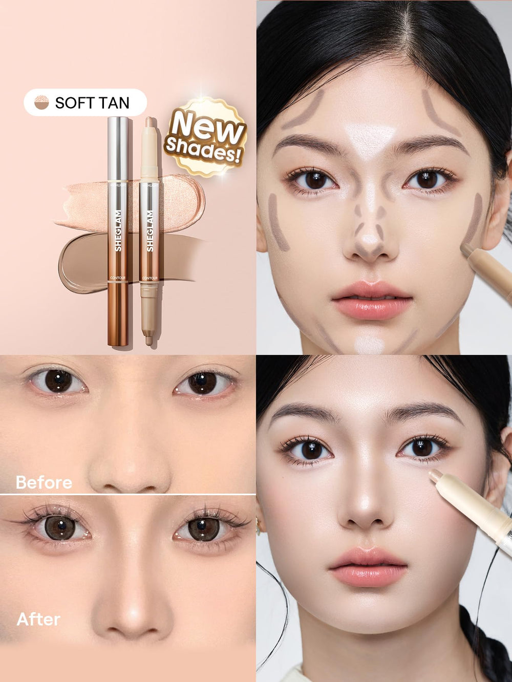 SHEGLAM highlight tip close-up showing luminous tip for subtle brightening