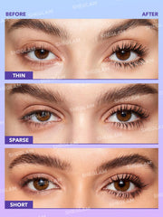 SHEGLAM mascara applied on model to show lift and length