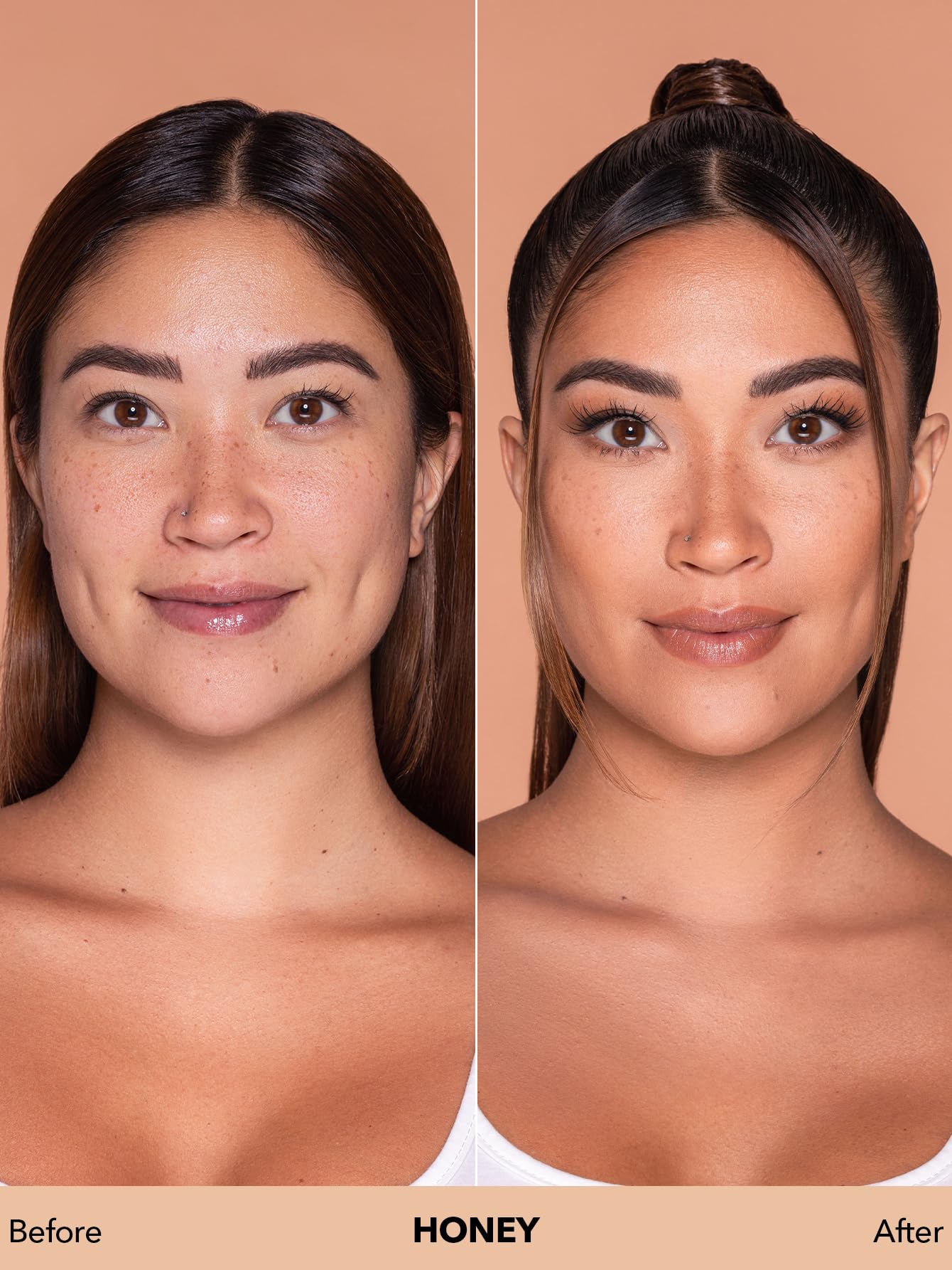 SHEGLAM foundation texture drop close-up showing creamy blendable formula benefit