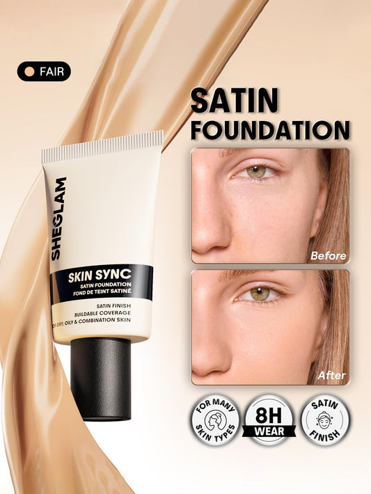 SHEGLAM texture close-up drop of foundation showing smooth glide benefit