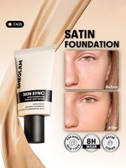 SHEGLAM texture close-up drop of foundation showing smooth glide benefit