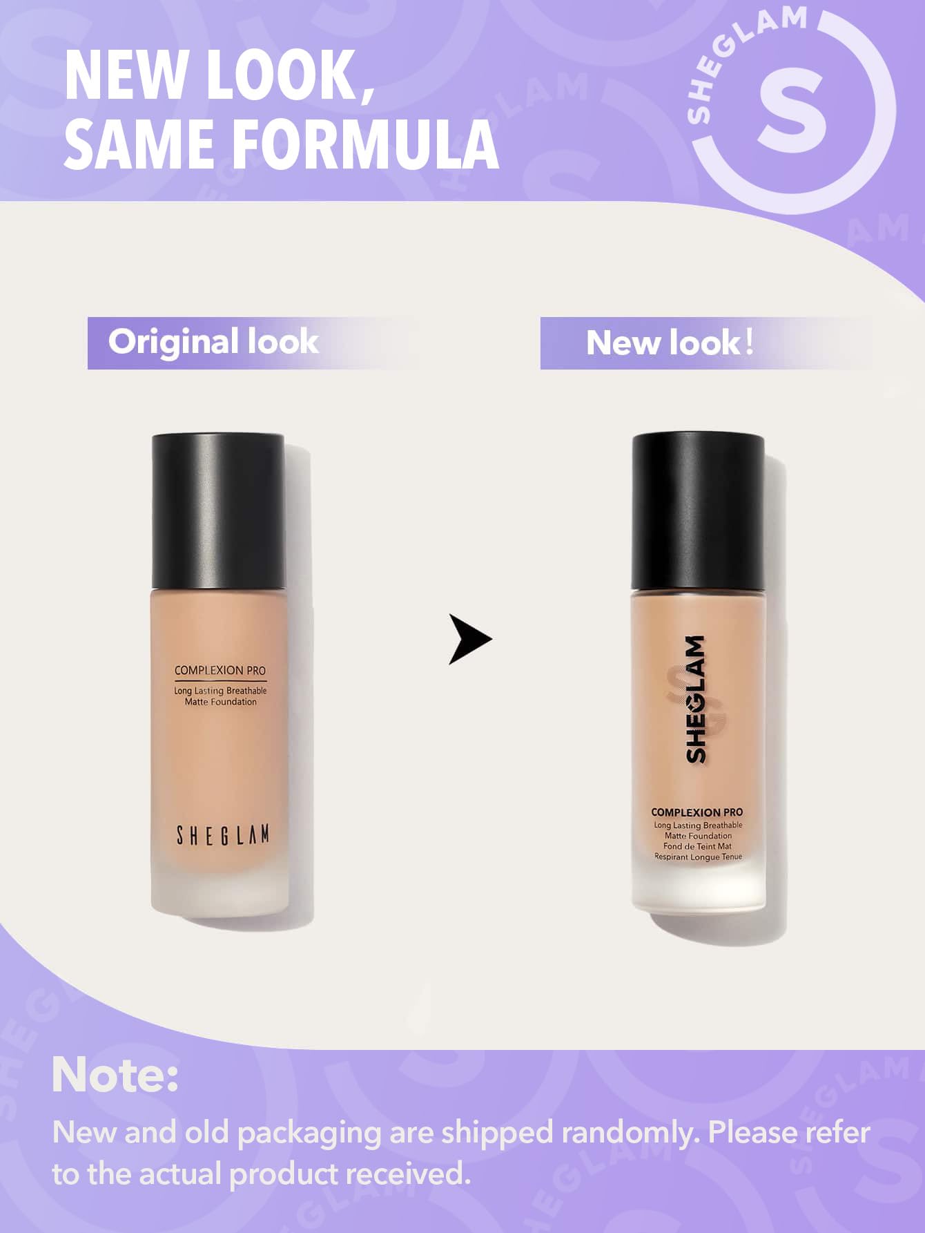 SHEGLAM shade comparison strip showing Golden undertone matching benefit