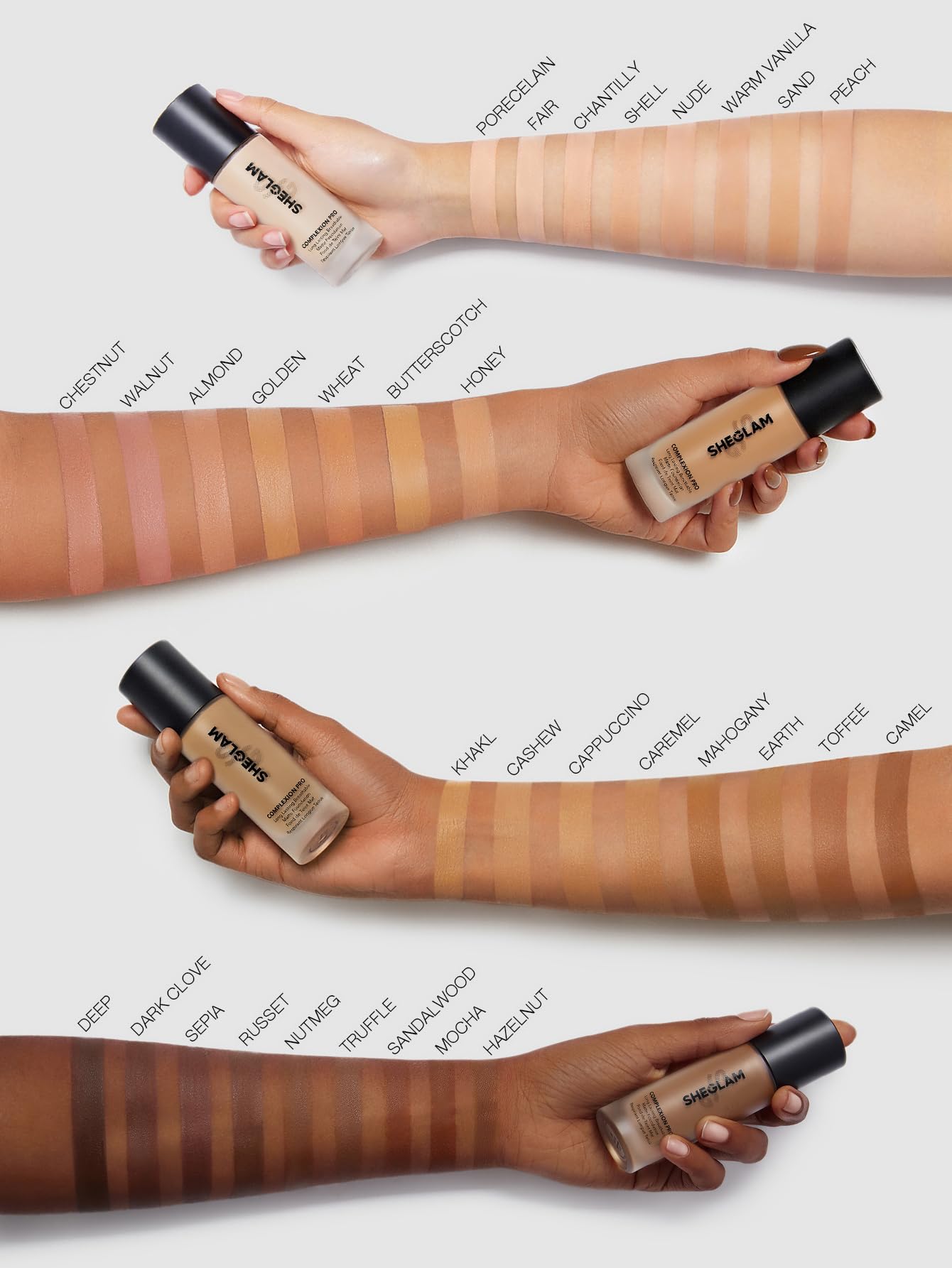 SHEGLAM foundation packed in makeup bag ready for all-day wear