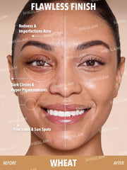SHEGLAM foundation stick open revealing cream tip and travel-friendly design