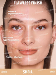 SHEGLAM foundation stick extended showing creamy tip and easy application