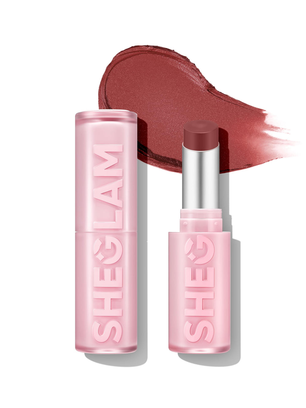 SHEGLAM front packaging showing sleek tube and color benefit