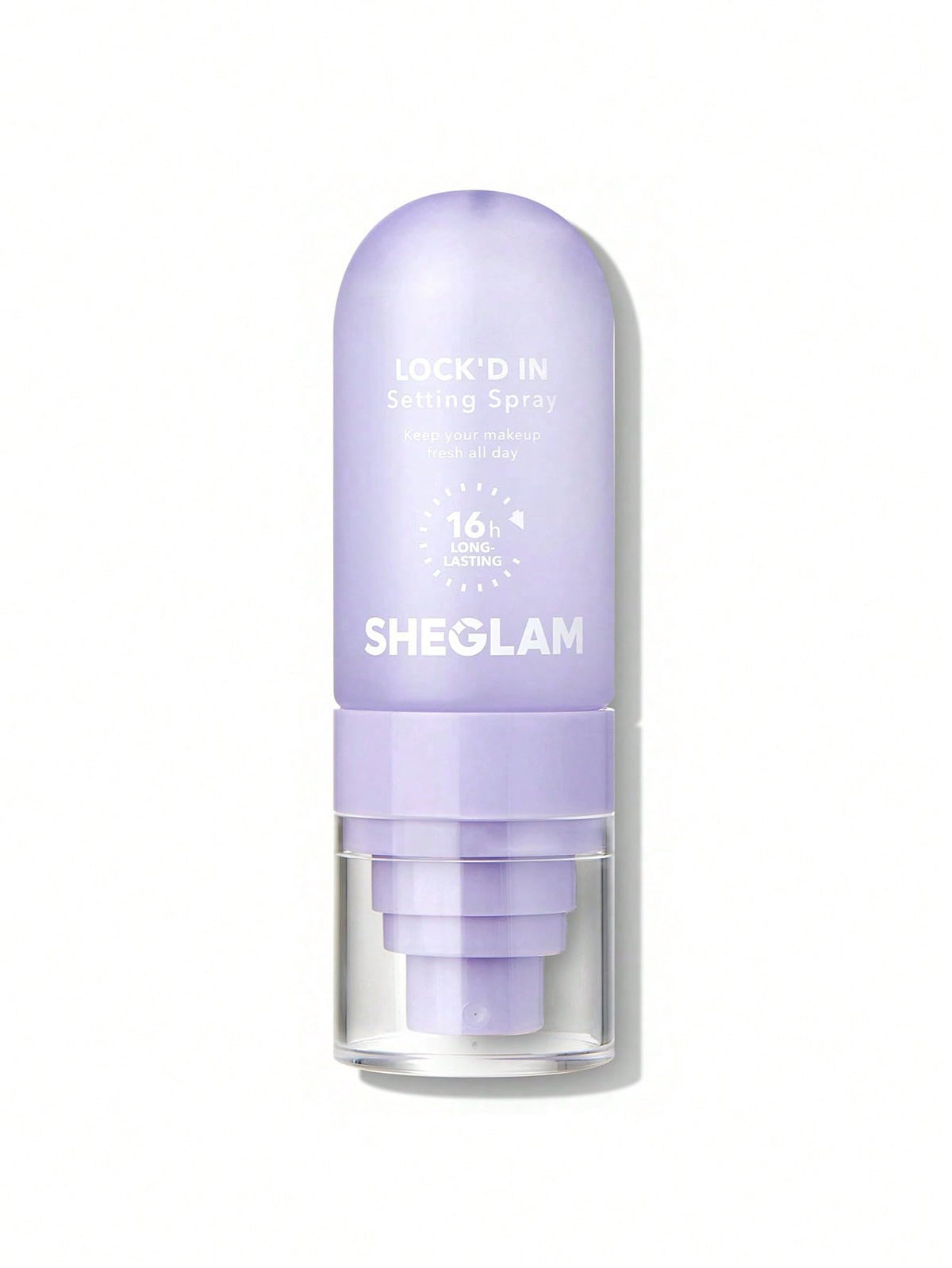 SHEGLAM bottle front view showing product branding and packaging benefits