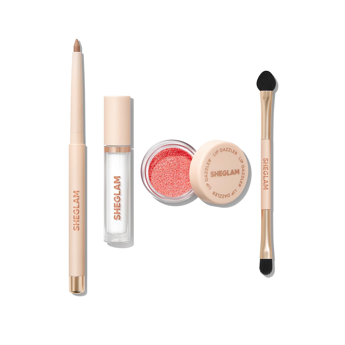 SHEGLAM front packaging showing complete glitter kit and benefits