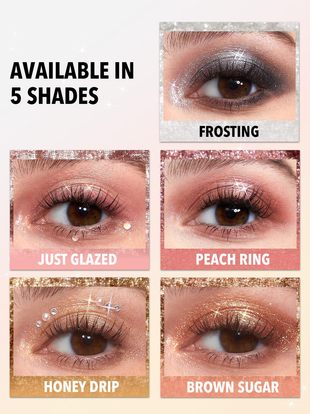 SHEGLAM Frosting next to fingertip showing product size and control