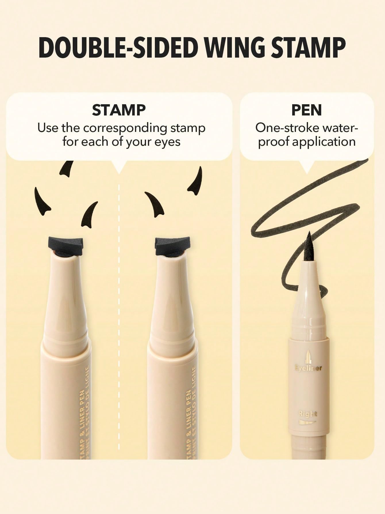 SHEGLAM detail of liquid liner tip demonstrating smooth, saturated glide