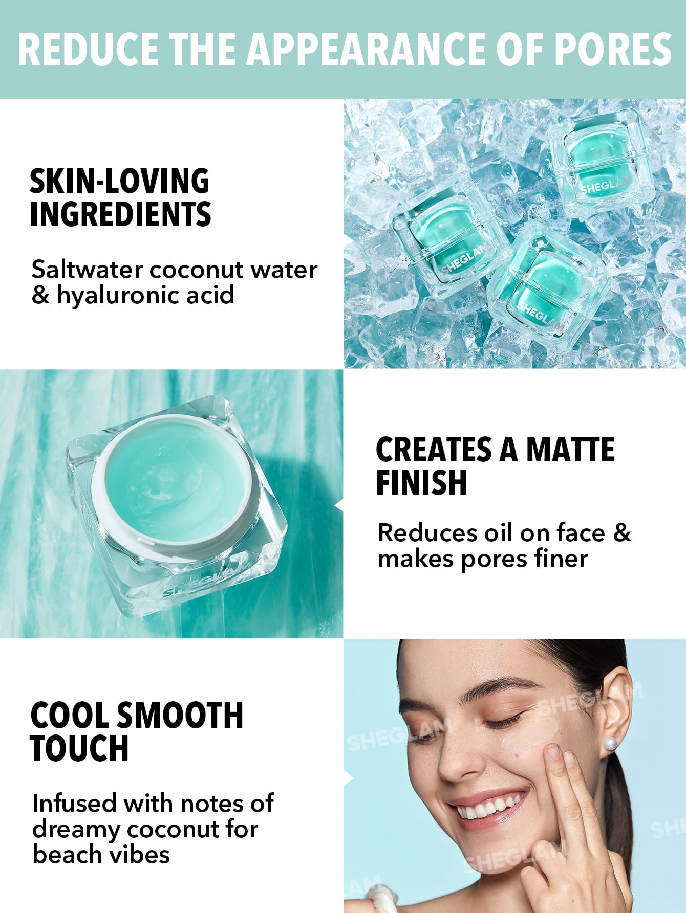 SHEGLAM bottle in hand showing scale and travel-friendly size