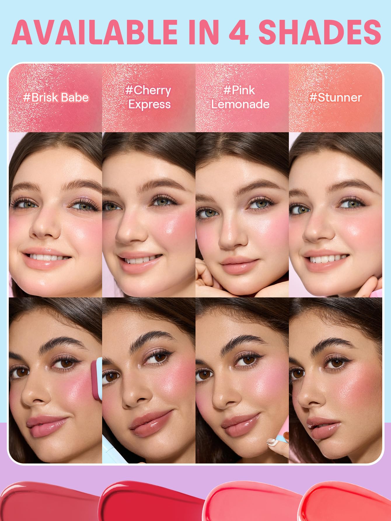SHEGLAM close-up of label highlighting skin-loving ingredients and benefits