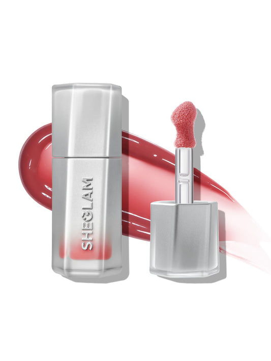 SHEGLAM gloss front packaging showing product benefit: high shine