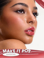 SHEGLAM gloss swatches on arm showing reflective shine and finish