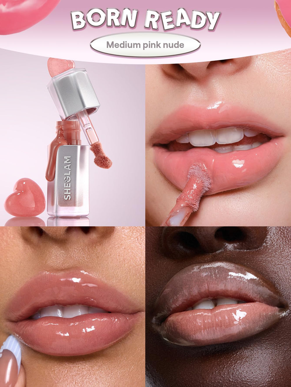 SHEGLAM texture drop highlighting cushiony, hydrating shine benefit