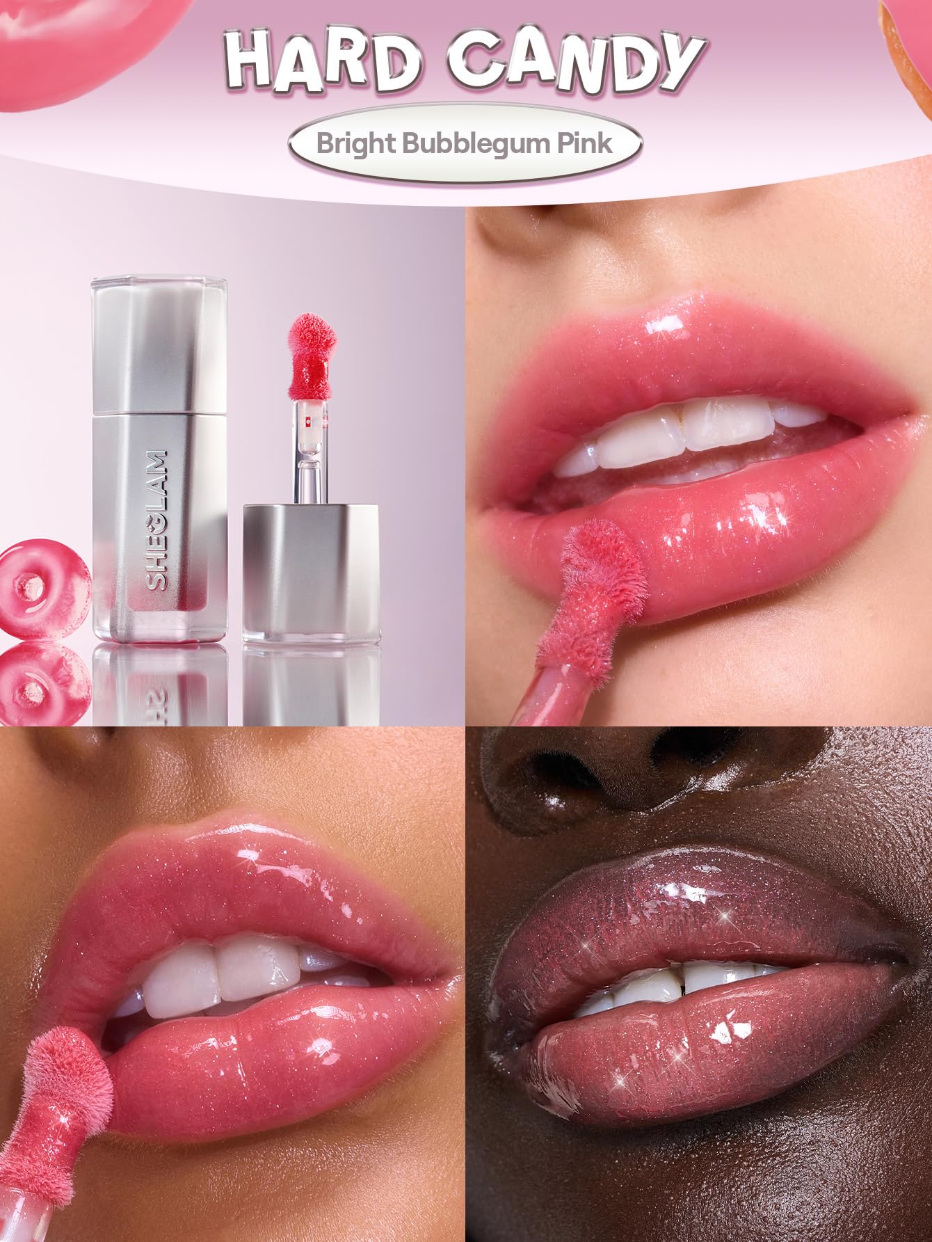 SHEGLAM gloss texture swirl highlighting watery, cushiony formula for comfort
