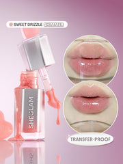 SHEGLAM gloss texture close-up demonstrating smooth, hydrating finish