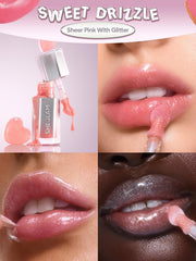 SHEGLAM gloss swatch on arm showing glossy color payoff and sheen