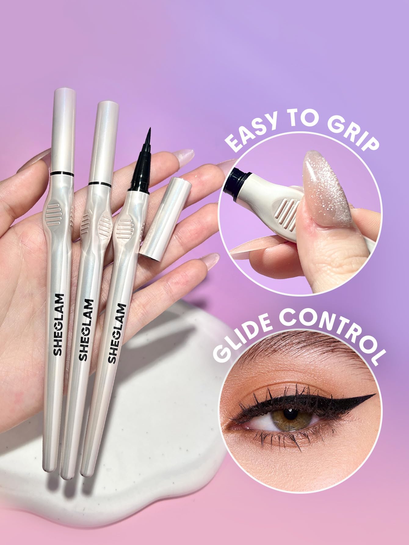 SHEGLAM lifestyle application of eyeliner for long-lasting definition benefit
