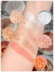 SHEGLAM Glowchi swatch on skin revealing warm red bean shimmer and instant radiance