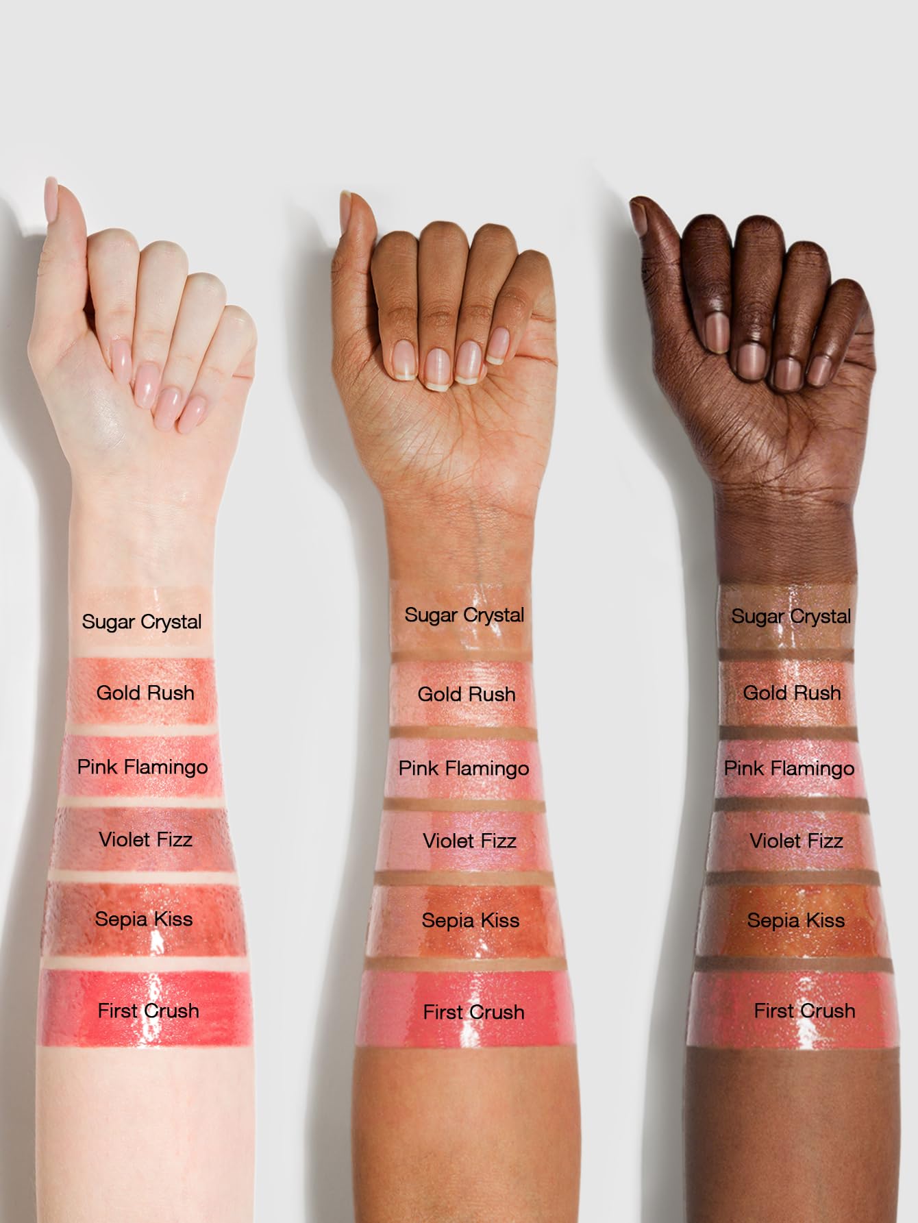SHEGLAM Gold Rush worn in night-out setting delivering camera-ready luminous lips