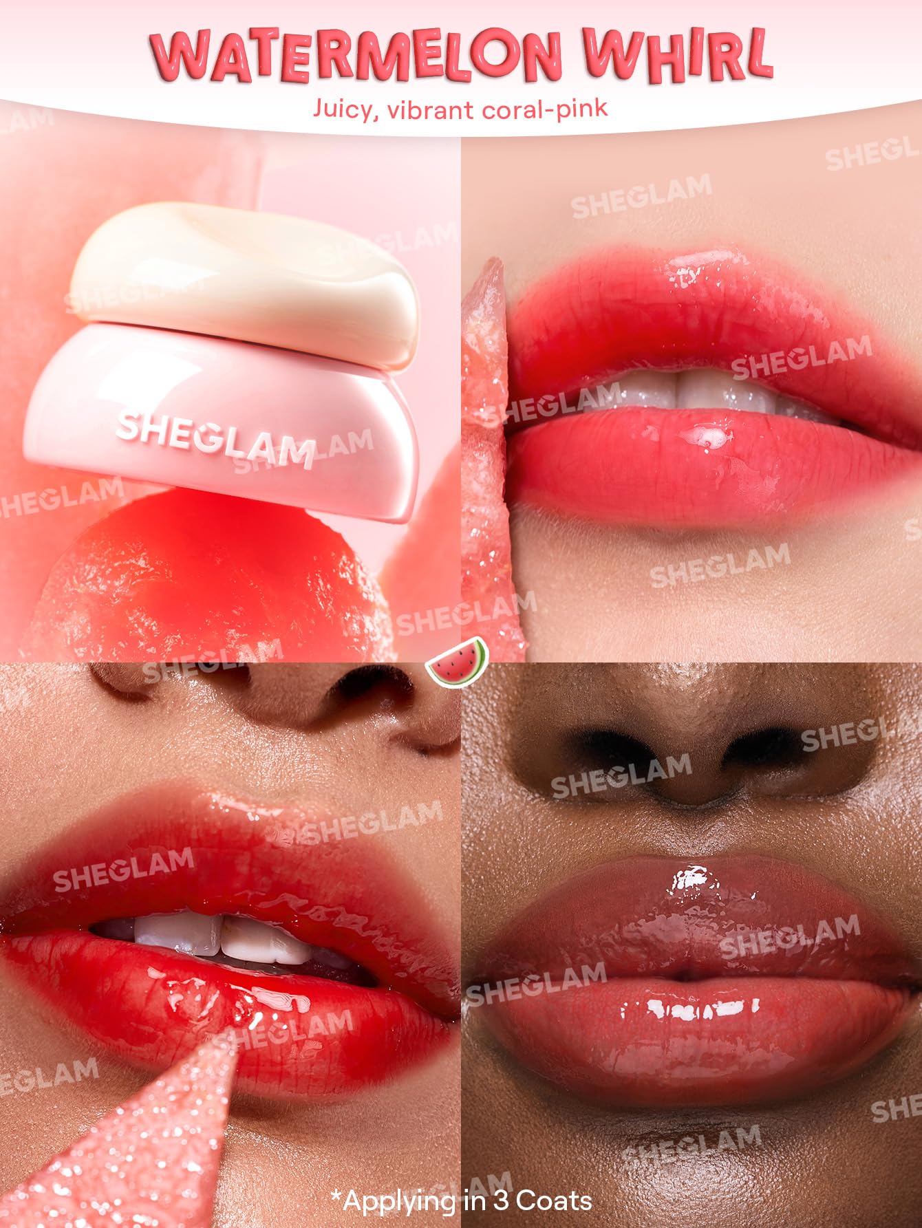 SHEGLAM cap and label detail showing branding and ingredient hint