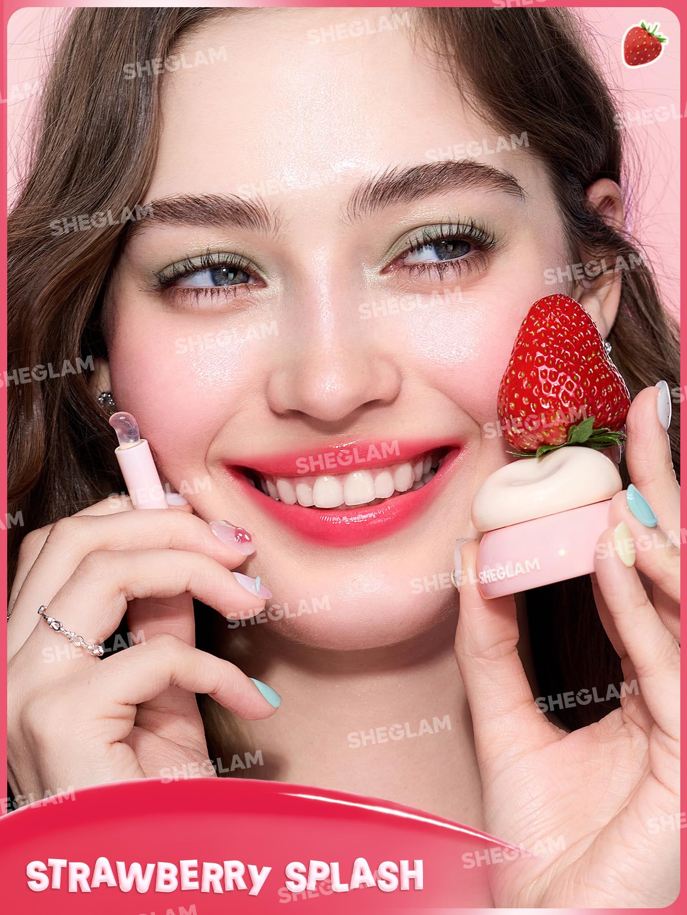 SHEGLAM close-up of glossy jelly surface highlighting hydration