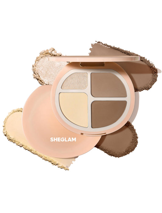 SHEGLAM front packaging showing compact palette and slim design for travel