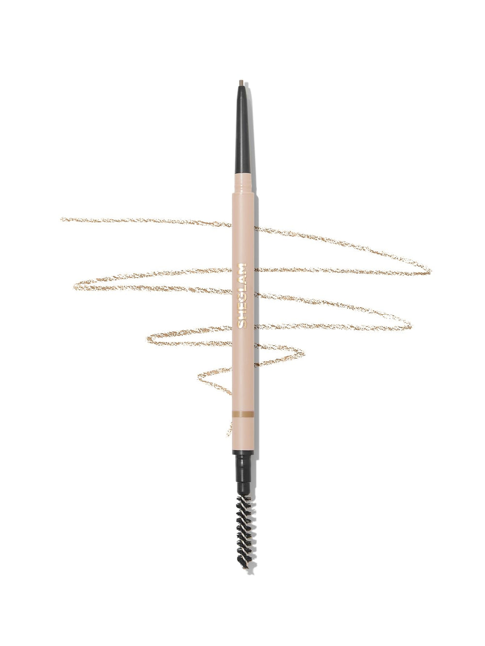 SHEGLAM front packaging showing sleek eyebrow pencil, clear branding and shade