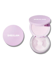 SHEGLAM front packaging showing compact design and taro shade benefit