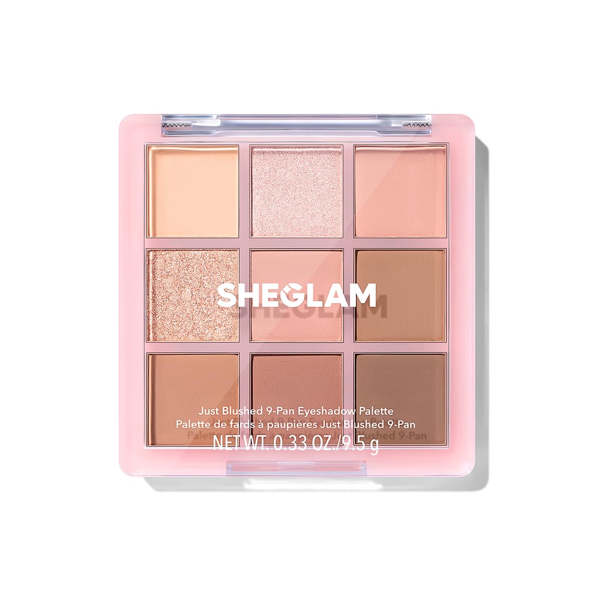 SHEGLAM closed palette front view showing compact design and travel convenience