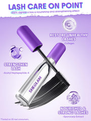 SHEGLAM Lashlighter before and after eye comparison demonstrating lifted, defined result