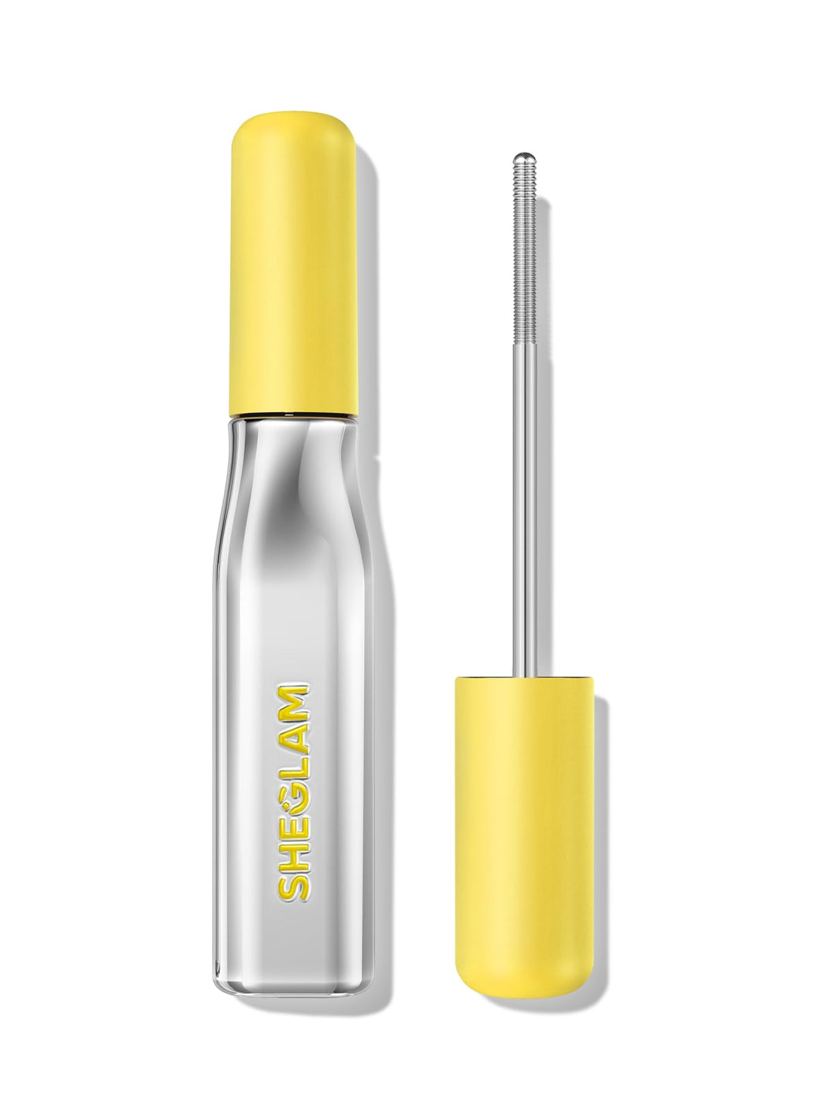 SHEGLAM front packaging showing mascara tube and logo for clear product ID