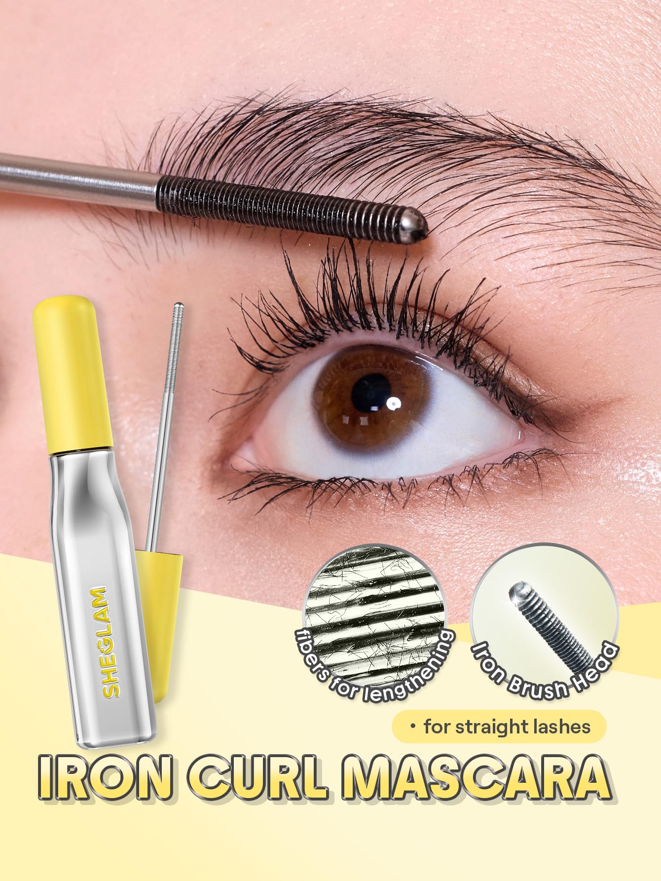 SHEGLAM mascara in hand to show size and portable travel benefit