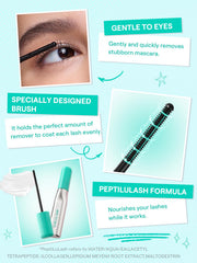 SHEGLAM label detail highlighting Peptilash and cruelty-free statement