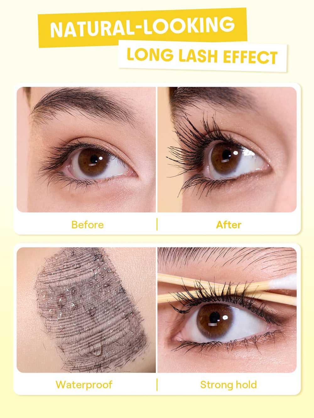SHEGLAM model wearing mascara demonstrating natural lifted lash look