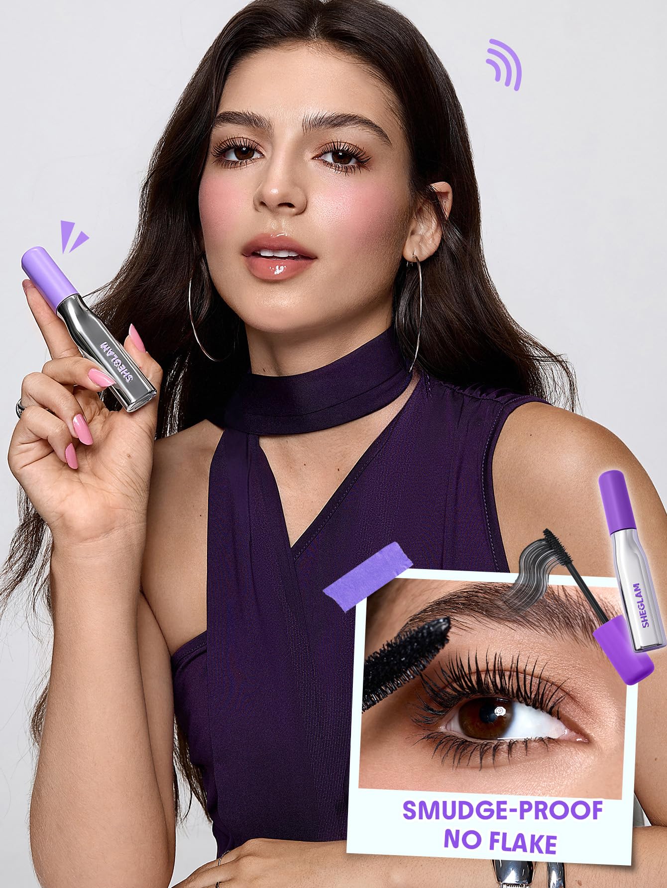 SHEGLAM Lashlighter staged on bathroom counter lifestyle scene for everyday routine