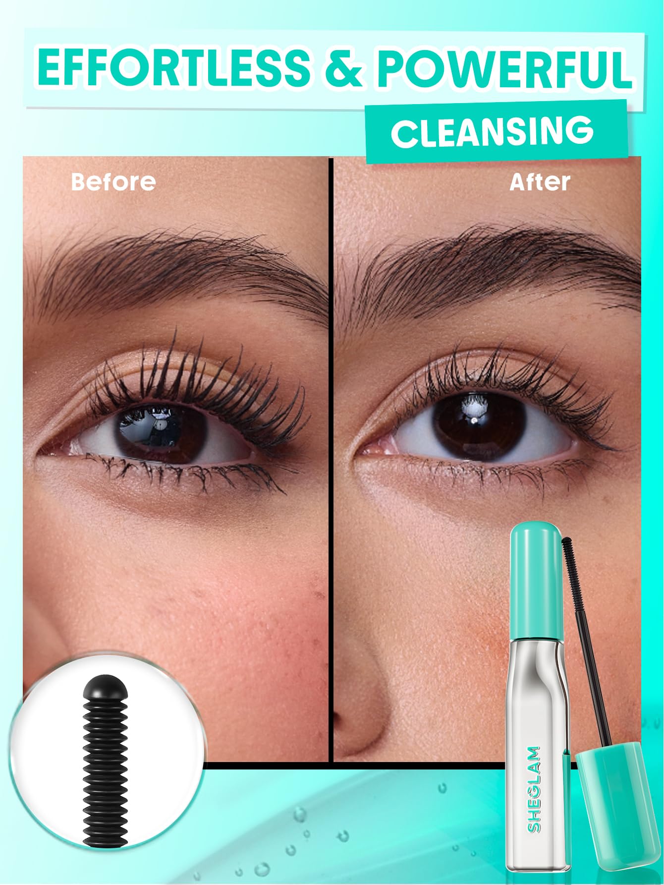 SHEGLAM texture droplet illustrating lightweight formula and spreadability