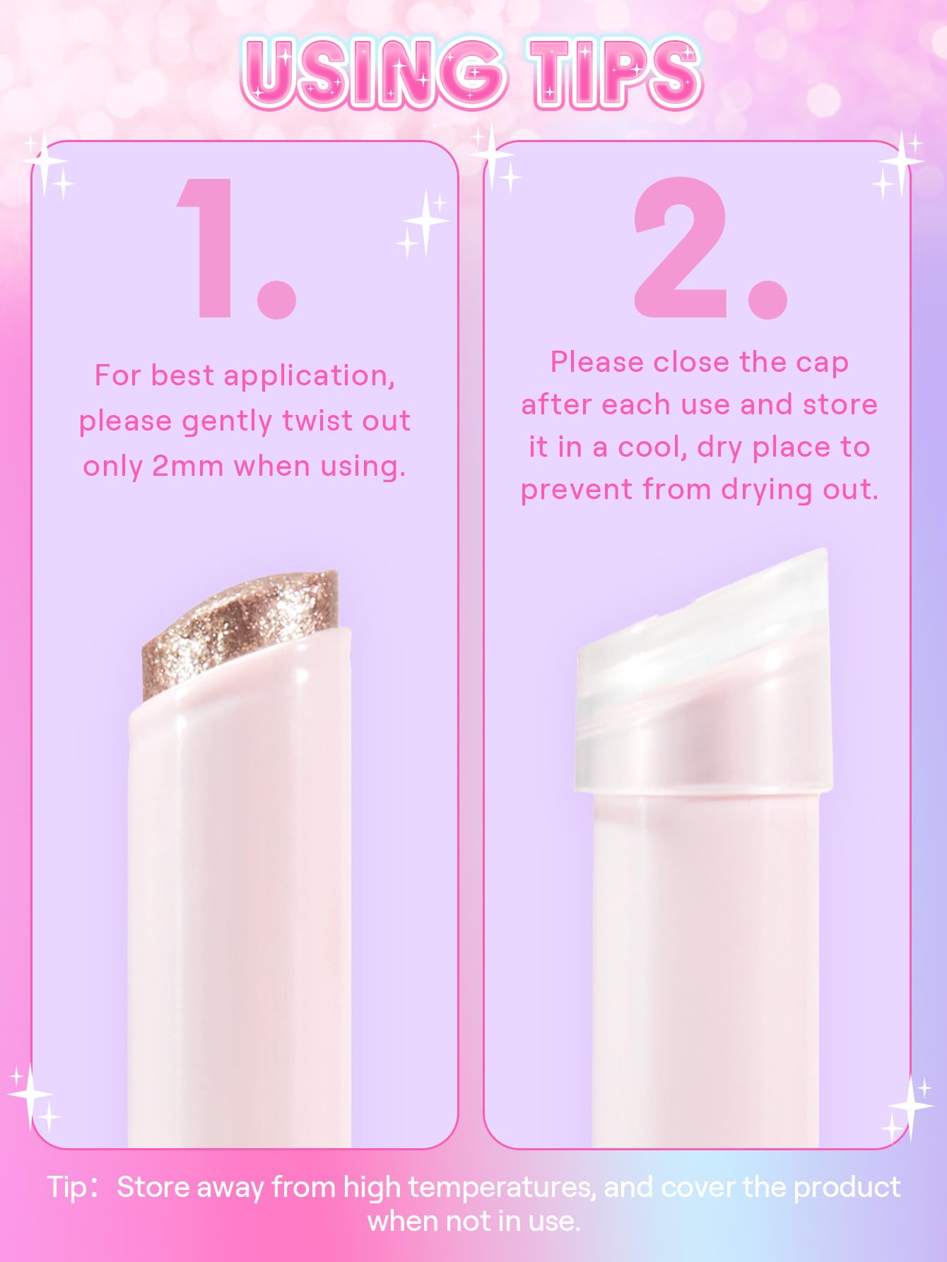 SHEGLAM Lilac Luster built-in brush detail for easy blending benefit