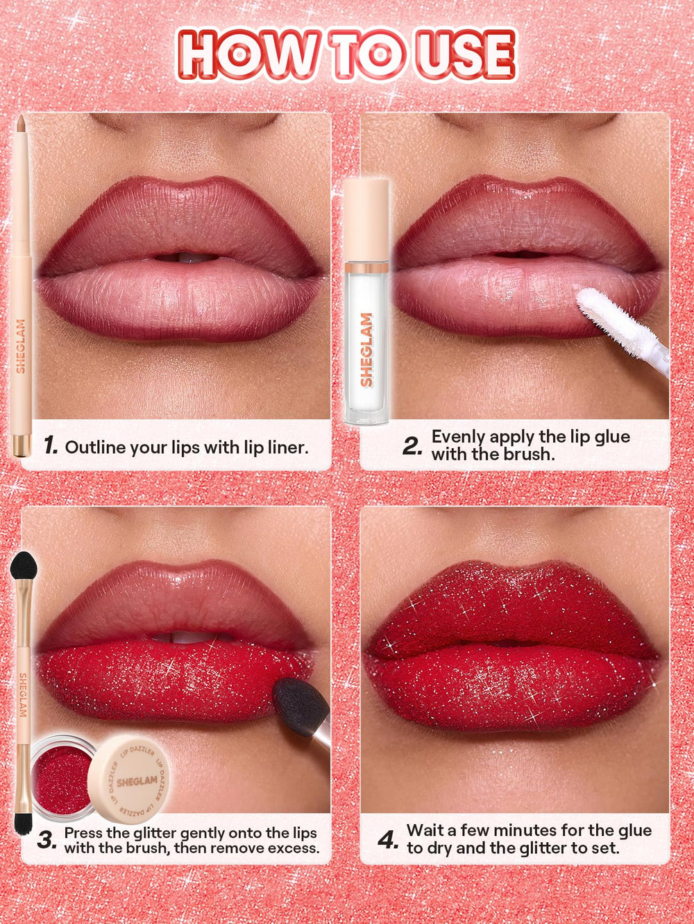 SHEGLAM slim liner tip detail for accurate lip shaping and control