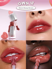 SHEGLAM gloss texture swirl demonstrating water-like glide and luminous finish