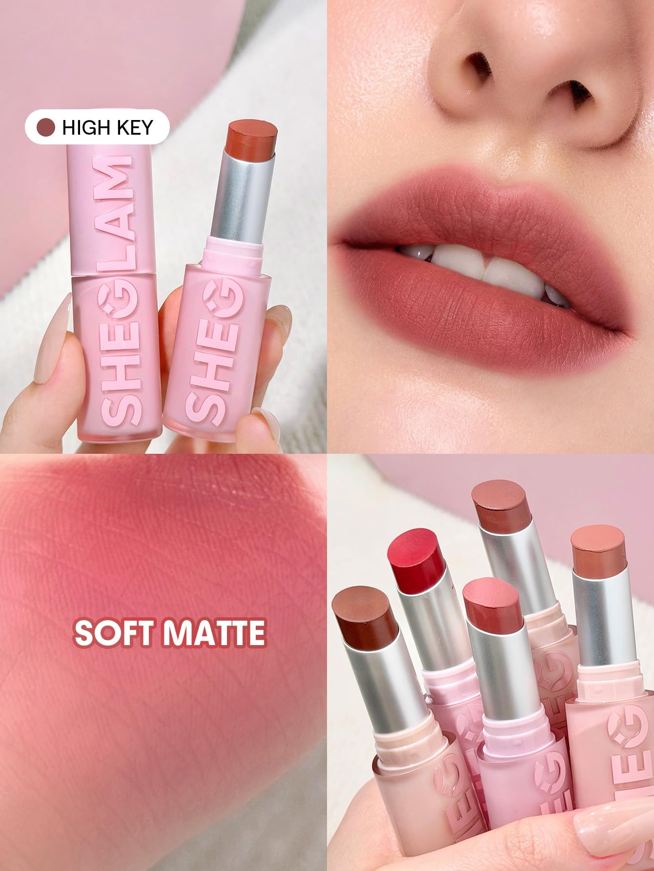 SHEGLAM texture close-up showing cushiony glide and smooth finish