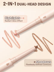 SHEGLAM pen tips exposed to show contour and highlight ends