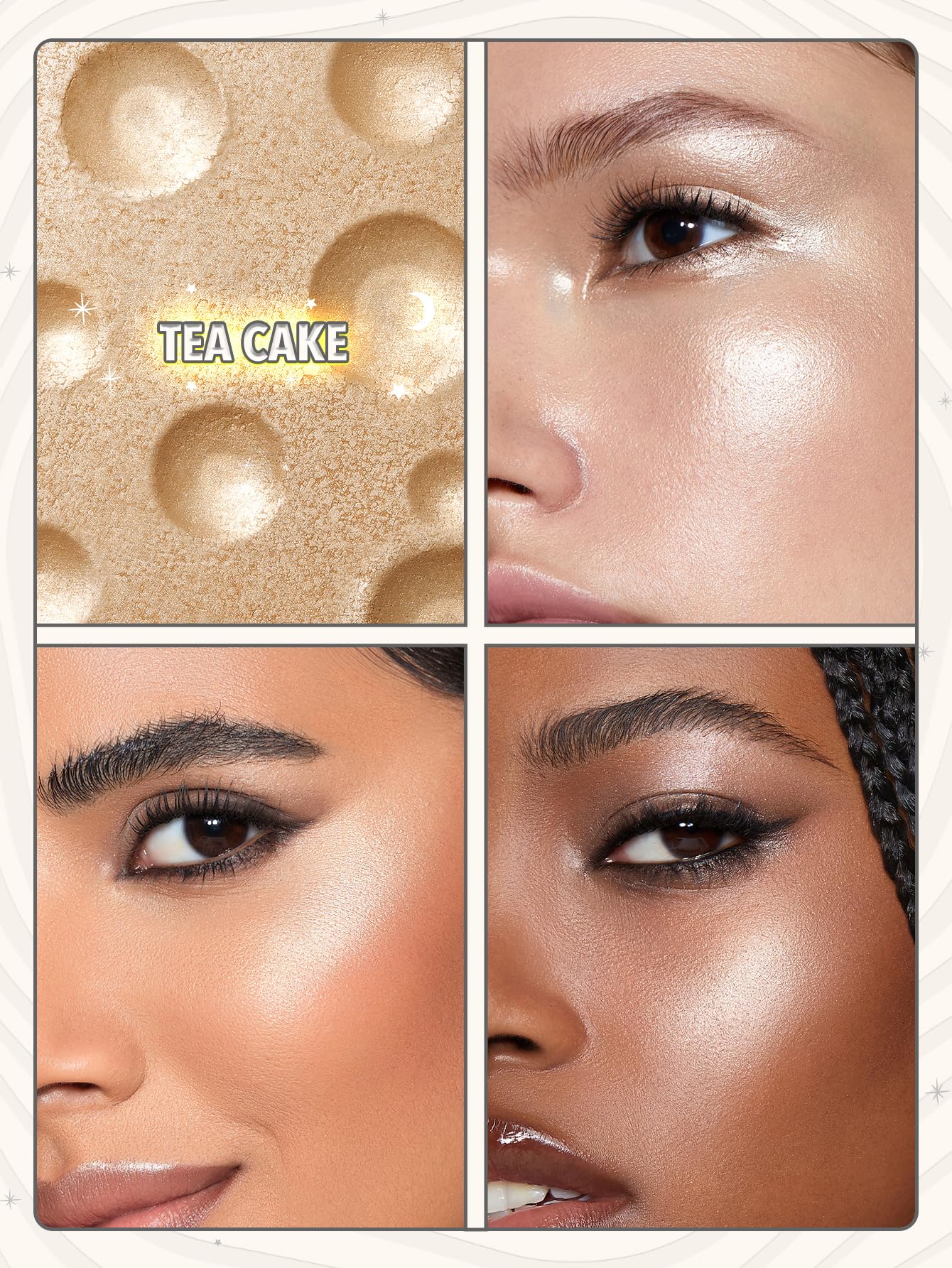SHEGLAM arm swatch close-up demonstrating blendable color payoff and glow