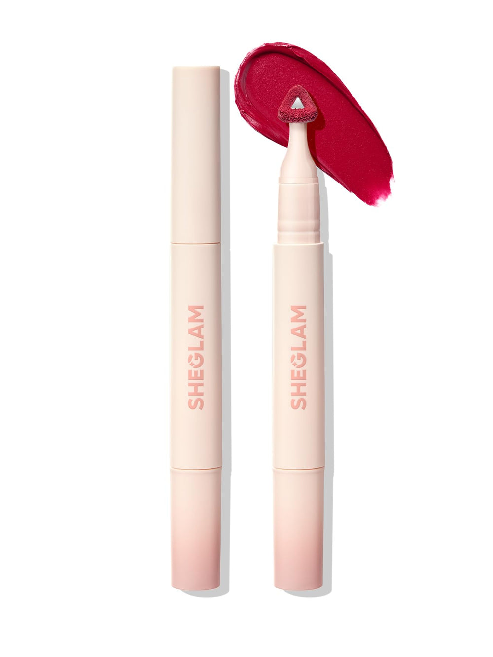 SHEGLAM front shot of pen showing sleek packaging and easy grip benefit