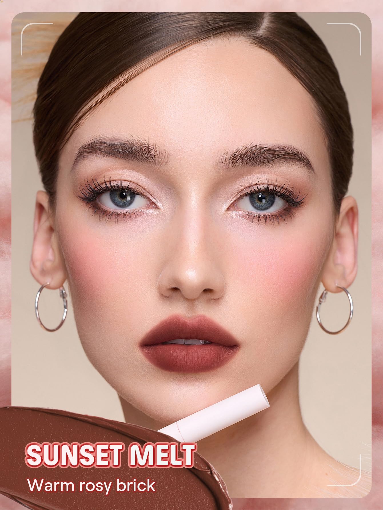 SHEGLAM texture swipe showing melt-in matte coverage benefit