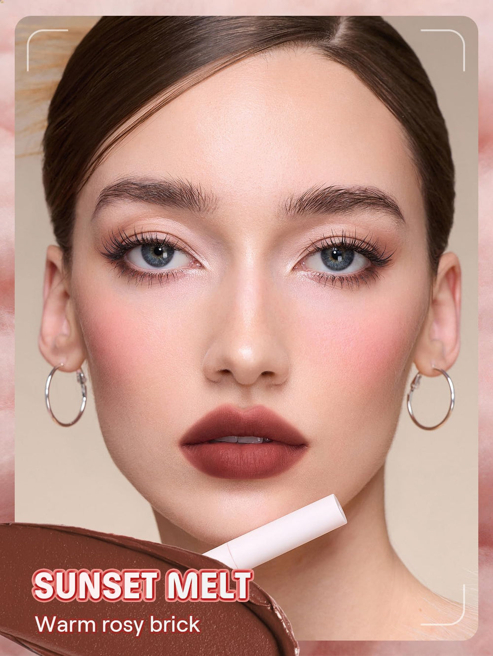 SHEGLAM texture swipe showing melt-in matte coverage benefit