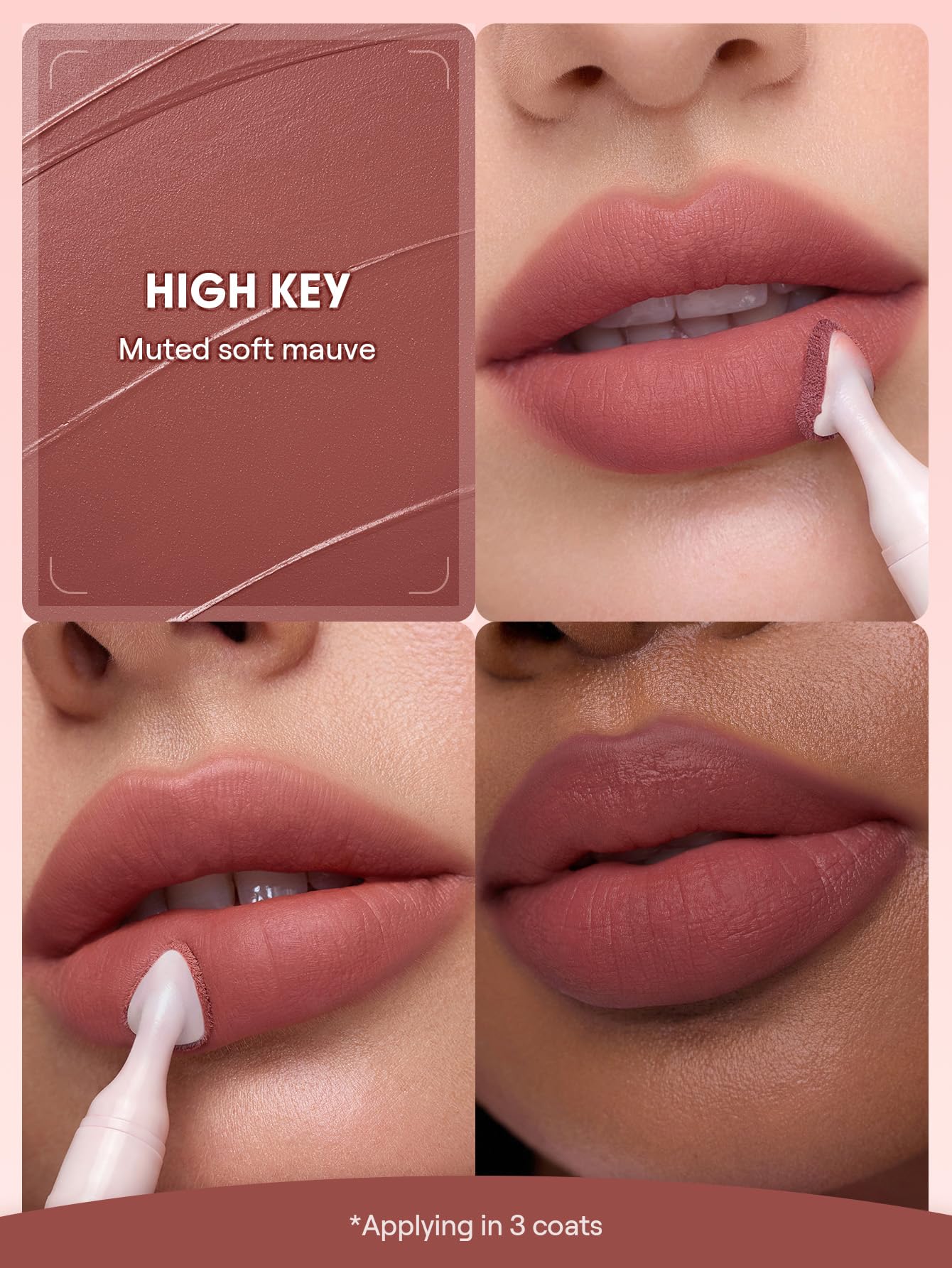 SHEGLAM triangle applicator close-up for precise lip lining and smooth coverage