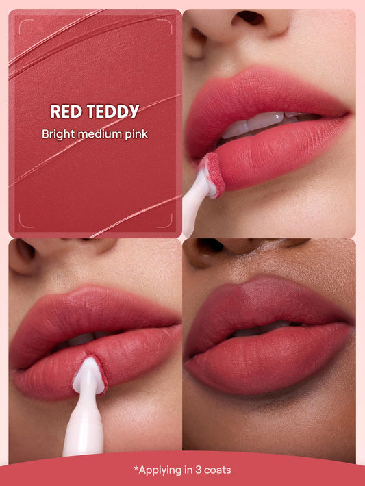 SHEGLAM triangle applicator close-up demonstrating precise application control