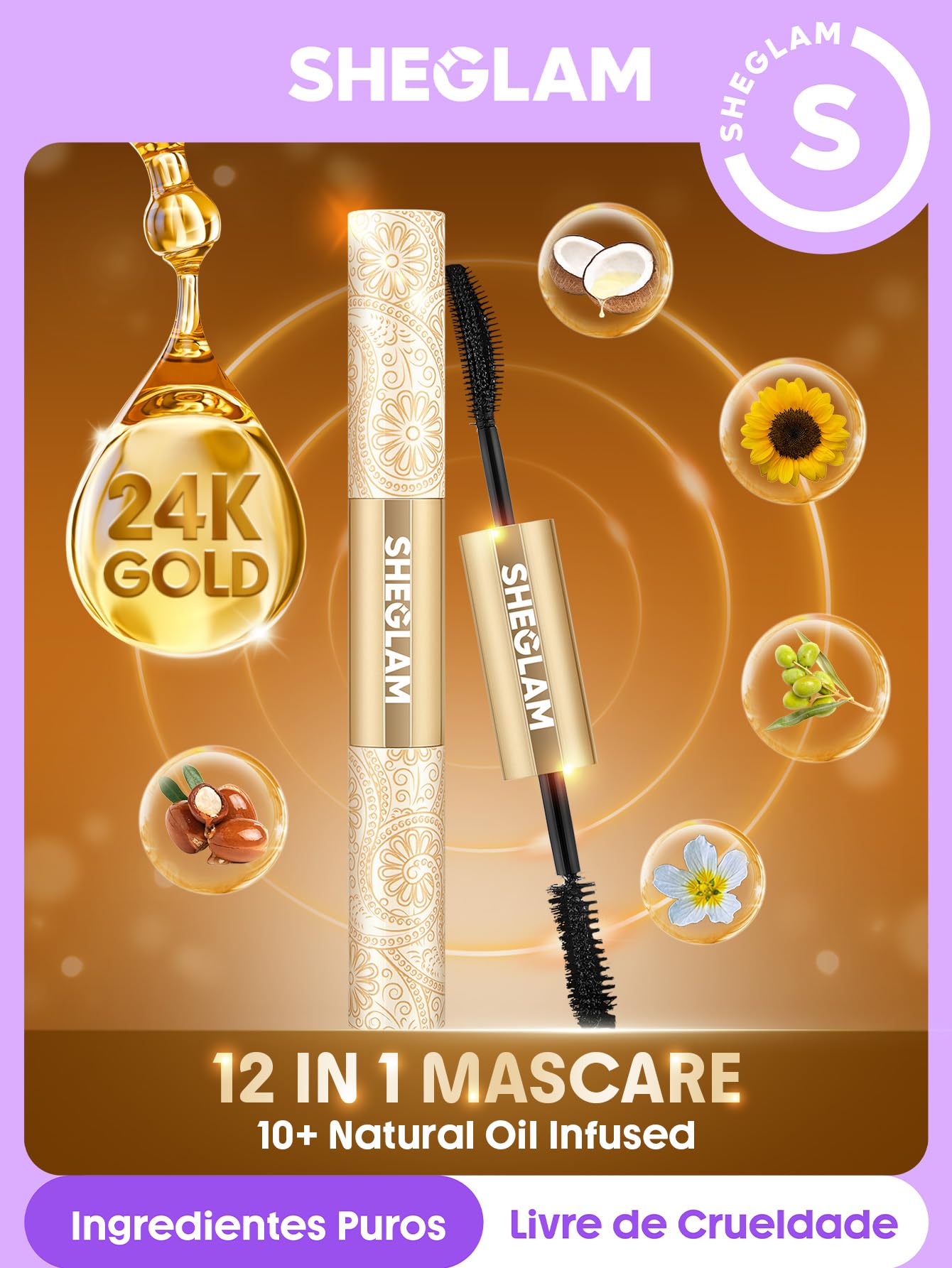 SHEGLAM brush texture detail that separates lashes and prevents clumps